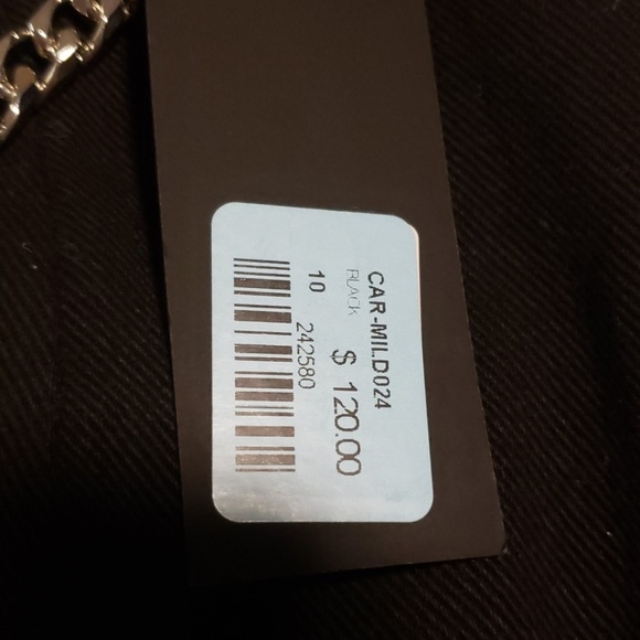 Carmar Black denim skirt with chain detail - Picture 4 of 4